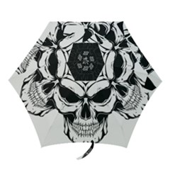 Kerchief Human Skull Mini Folding Umbrellas by Mariart
