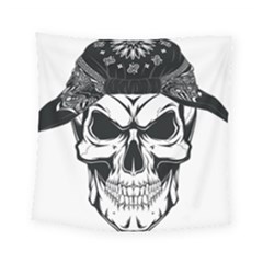 Kerchief Human Skull Square Tapestry (small) by Mariart