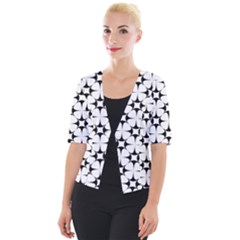 Star Background Cropped Button Cardigan by Mariart