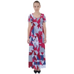 Technology Triangle High Waist Short Sleeve Maxi Dress by Mariart