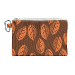 Pattern Leaf Plant Canvas Cosmetic Bag (large)