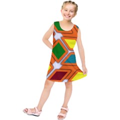 Shape Plaid Kids  Tunic Dress by Mariart