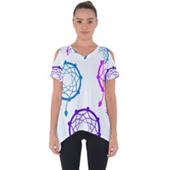 Dreamcatcher Dream Catcher Pattern Cut Out Side Drop Tee