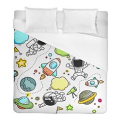 Sketch Cartoon Space Set Duvet Cover (full/ Double Size)