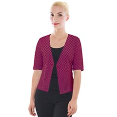 Red Black Pattern Background Cropped Button Cardigan by Mariart