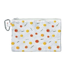 Citrus Thyme Canvas Cosmetic Bag (medium) by WensdaiAmbrose