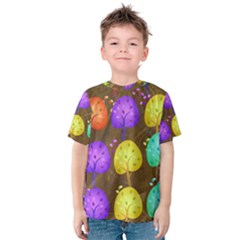 Textured Grunge Background Pattern Kids  Cotton Tee