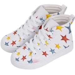 Star Rainbow Kids  Hi-top Skate Sneakers by Alisyart