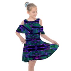 Abstract Pattern Desktop Wallpaper Kids  Shoulder Cutout Chiffon Dress by Pakrebo