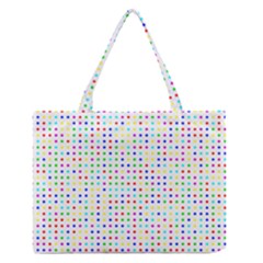 Dots Color Rows Columns Background Zipper Medium Tote Bag by Pakrebo