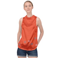 Dandelion Wishes - Red High Neck Satin Top
