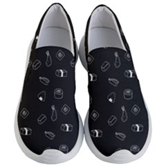 Sushi Pattern - Greyscale Women s Lightweight Slip Ons by WensdaiAmbrose