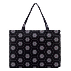 Geometric Pattern - Black Medium Tote Bag by WensdaiAmbrose
