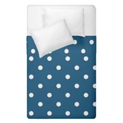 Polka Dot - Turquoise  Duvet Cover Double Side (single Size) by WensdaiAmbrose