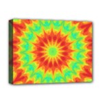 Kaleidoscope Background Mandala Red green Deluxe Canvas 16  x 12  (Stretched) 