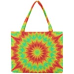 Kaleidoscope Background Mandala Red green Mini Tote Bag