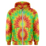 Kaleidoscope Background Mandala Red green Men s Zipper Hoodie