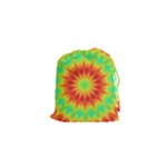 Kaleidoscope Background Mandala Red green Drawstring Pouch (XS)