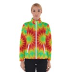 Kaleidoscope Background Mandala Red green Winter Jacket