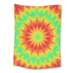 Kaleidoscope Background Mandala Red green Medium Tapestry