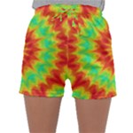 Kaleidoscope Background Mandala Red green Sleepwear Shorts