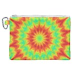 Kaleidoscope Background Mandala Red green Canvas Cosmetic Bag (XL)