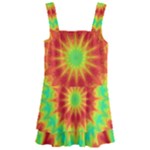 Kaleidoscope Background Mandala Red green Kids  Layered Skirt Swimsuit