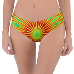 Kaleidoscope Background Mandala Red,green Sun Reversible Classic Bikini Bottoms by Mariart