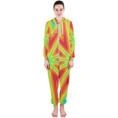 Kaleidoscope Background Star Hooded Jumpsuit (ladies) 