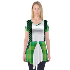 Saint Patrick S Day March Short Sleeve Tunic  by Mariart