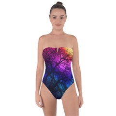 Fall Feels Tie Back One Piece Swimsuit by LoolyElzayat