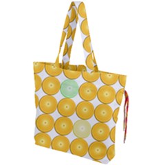 Citrus Fruit Orange Lemon Lime Drawstring Tote Bag by Alisyart
