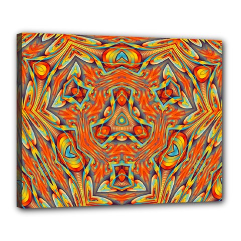 Kaleidoscope Background Mandala Canvas 20  X 16  (stretched) by Alisyart