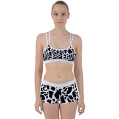 Black On White Cow Skin Perfect Fit Gym Set by LoolyElzayat