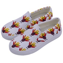 Turkey Thanksgiving Background Kids  Canvas Slip Ons by Mariart