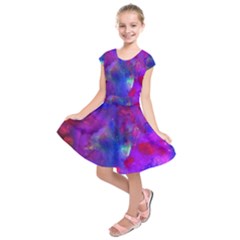 Galaxy Now  Kids  Short Sleeve Dress by arwwearableart