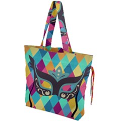 Mardi Gras Drawstring Tote Bag by WensdaiAmbrose