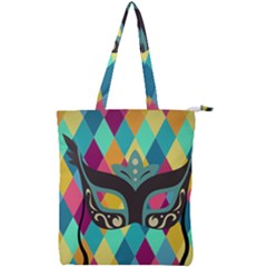 Mardi Gras Double Zip Up Tote Bag by WensdaiAmbrose