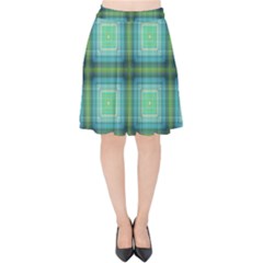 Background Pattern Structure Velvet High Waist Skirt by Pakrebo
