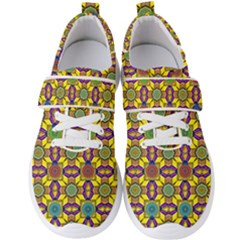 Background Image Geometric Men s Velcro Strap Shoes by Pakrebo