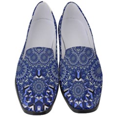 Farbenpracht Kaleidoscope Blue Women s Classic Loafer Heels by Pakrebo