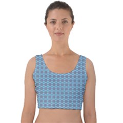 Kaleidoscope Colorful Units Surreal Velvet Crop Top by Pakrebo