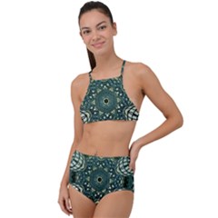 Background Image Decoration High Waist Tankini Set by Pakrebo