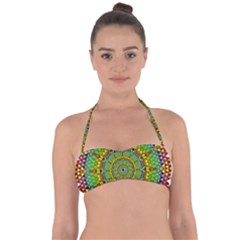 Tile Background Image Graphic Fractal Mandala Halter Bandeau Bikini Top by Pakrebo