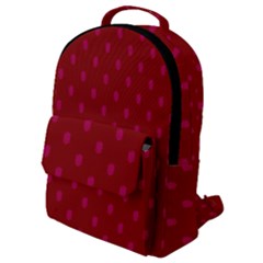 Vivid Burgundy & Heather Flap Pocket Backpack (small) by WensdaiAmbrose