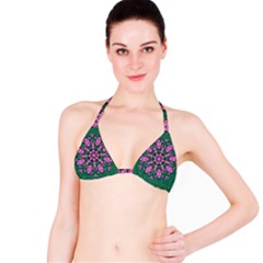 The Most Uniqe Flower Star In Ornate Glitter Bikini Top by pepitasart