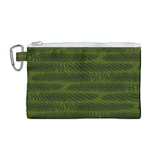 Seaweed Green Canvas Cosmetic Bag (medium) by WensdaiAmbrose