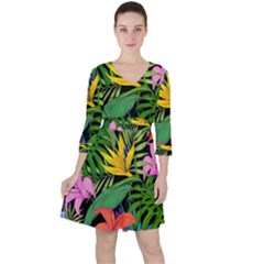 Tropical Adventure Ruffle Dress