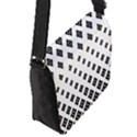 Black And White Tribal Flap Closure Messenger Bag (S) View2