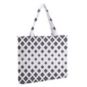 Black And White Tribal Zipper Medium Tote Bag View2